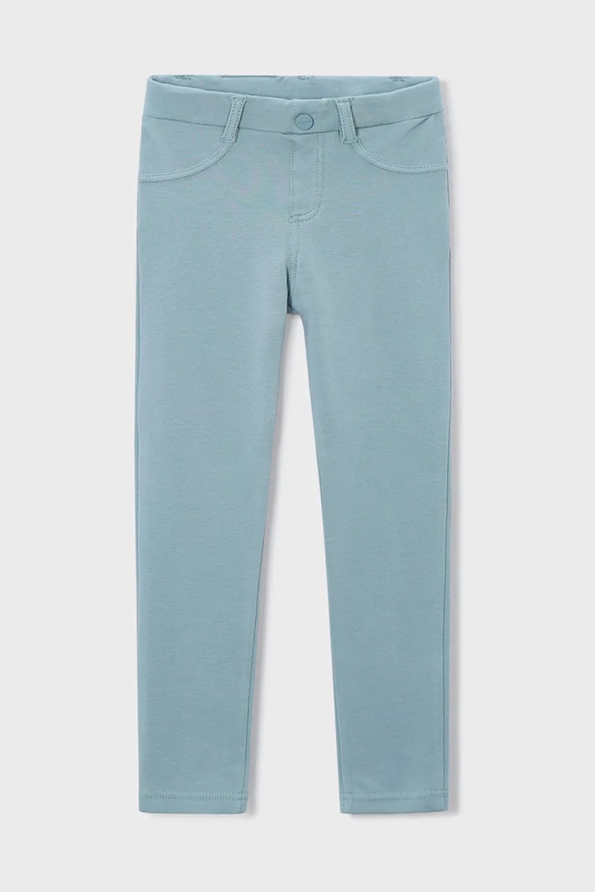Mayoral leggins copii culoarea turcoaz, uni, 511