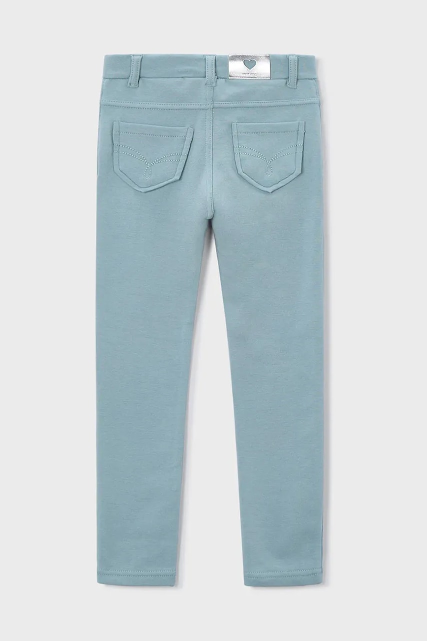 Детские леггинсы Mayoral цвет бирюзовый однотонная 511 Детские леггинсы Mayoral цвет бирюзовый однотонная 511