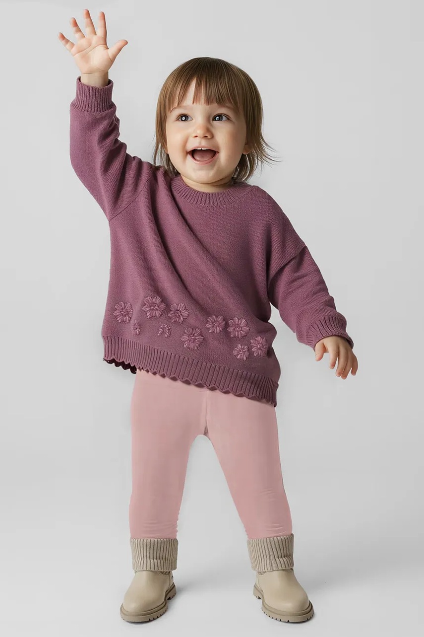 Mayoral leggins bebe culoarea roz, uni, 727