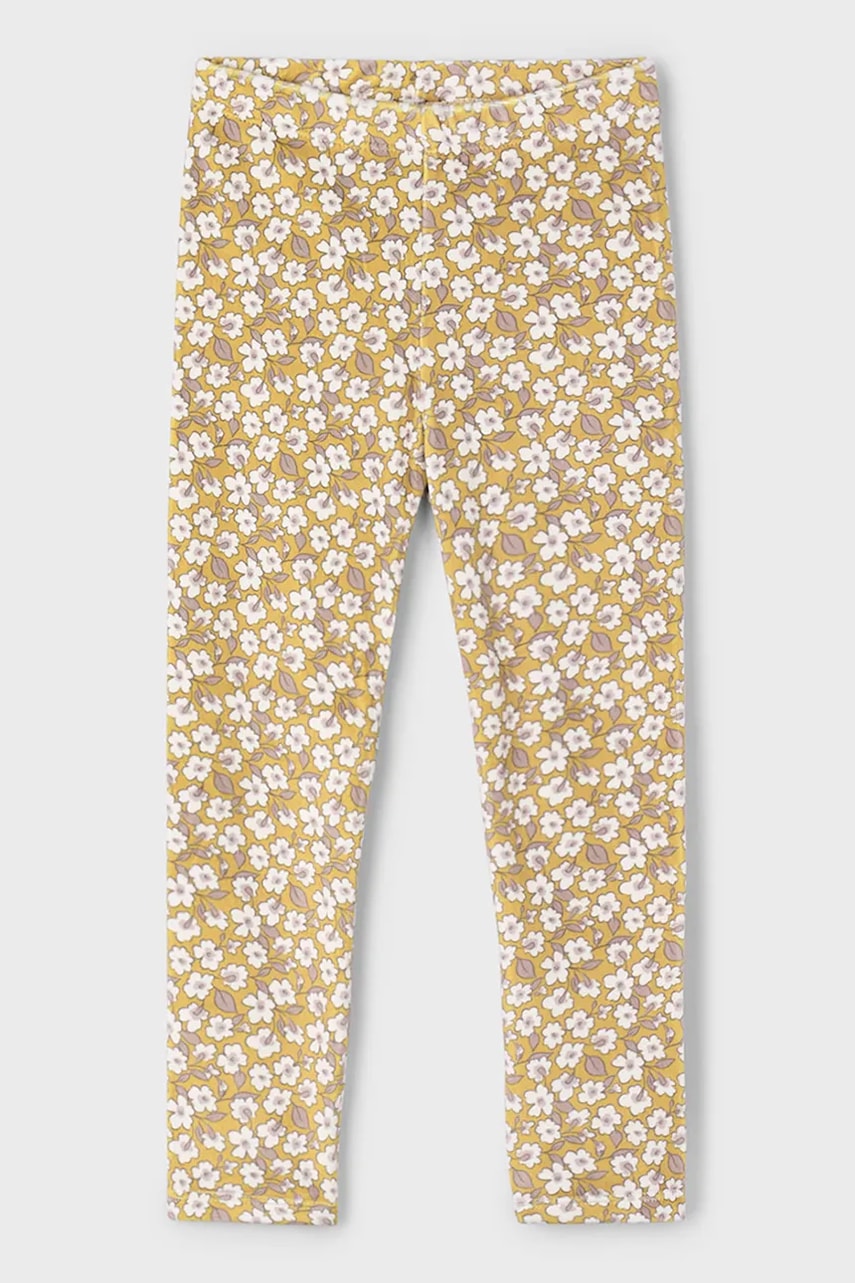 Mayoral leggins copii culoarea galben, cu imprimeu, 4715