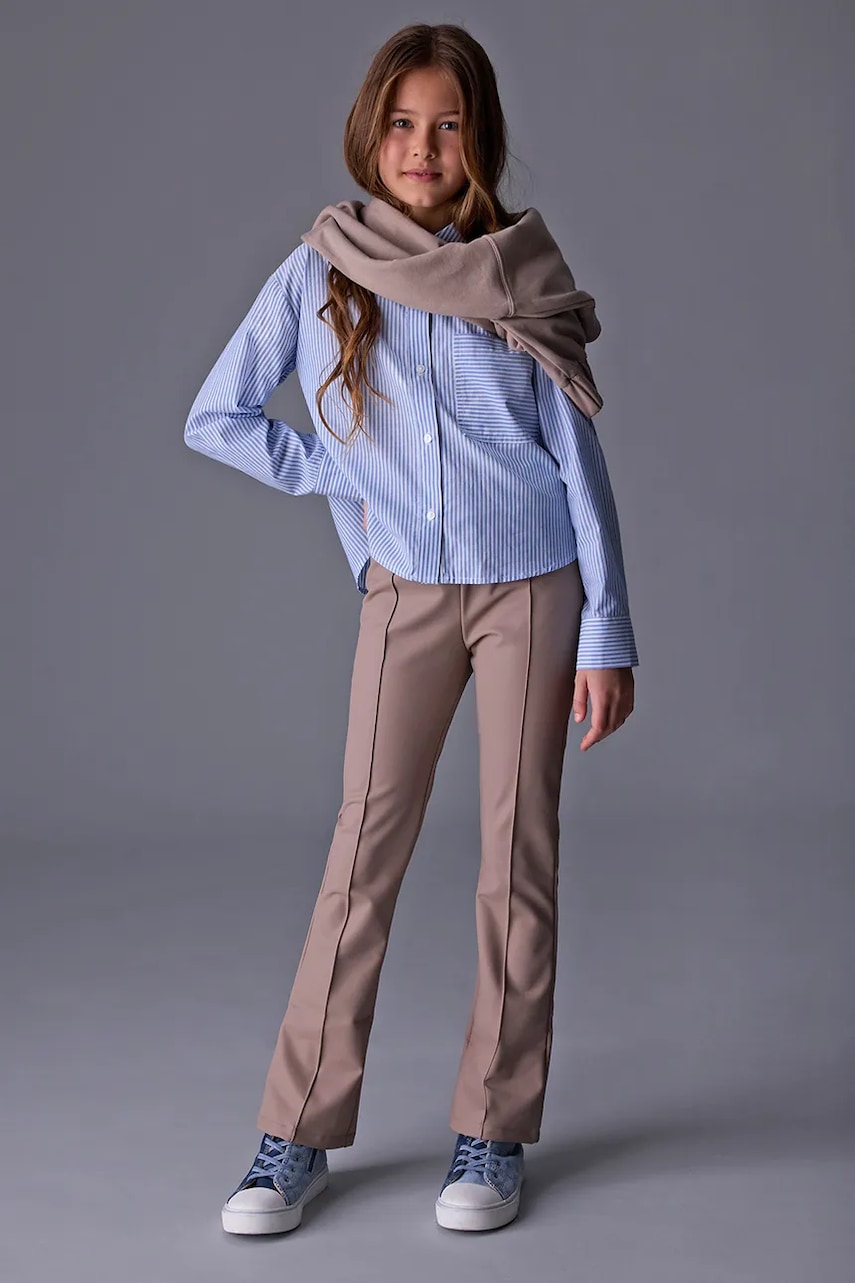 Mayoral leggins copii culoarea maro, uni, 7757
