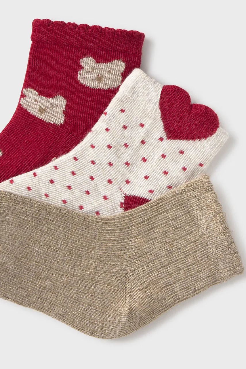 Детские носки Mayoral 3 шт цвет красный 10012