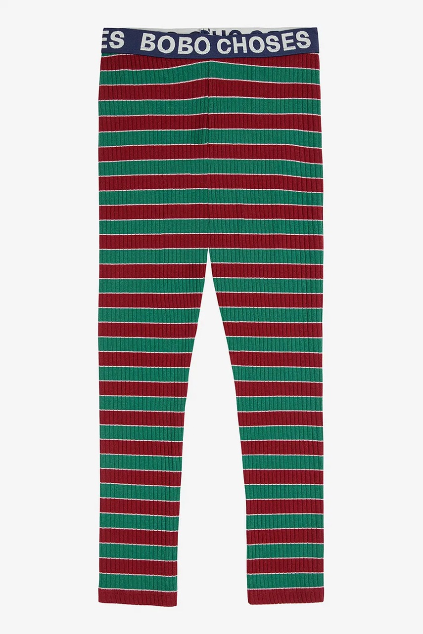 Bobo Choses leggins copii culoarea verde, cu imprimeu, 225AC062