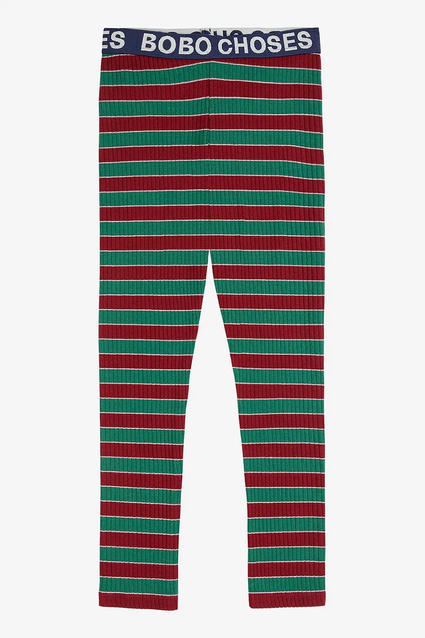 Bobo Choses leggins copii culoarea verde, cu imprimeu, 225AC062 Bobo Choses leggins copii culoarea verde, cu imprimeu, 225AC062