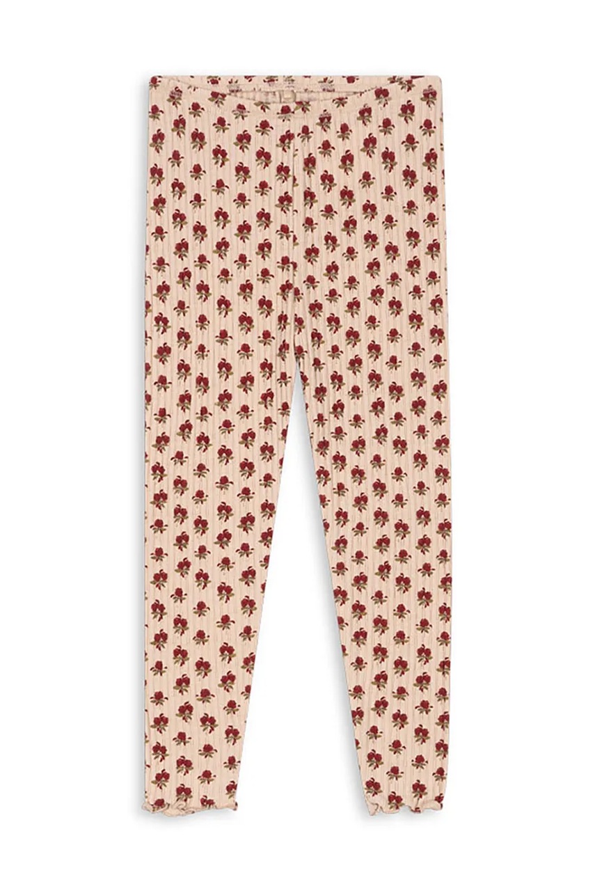 Детские леггинсы Konges Sløjd NIA PANTS GOTS цвет оранжевый узор KS103944