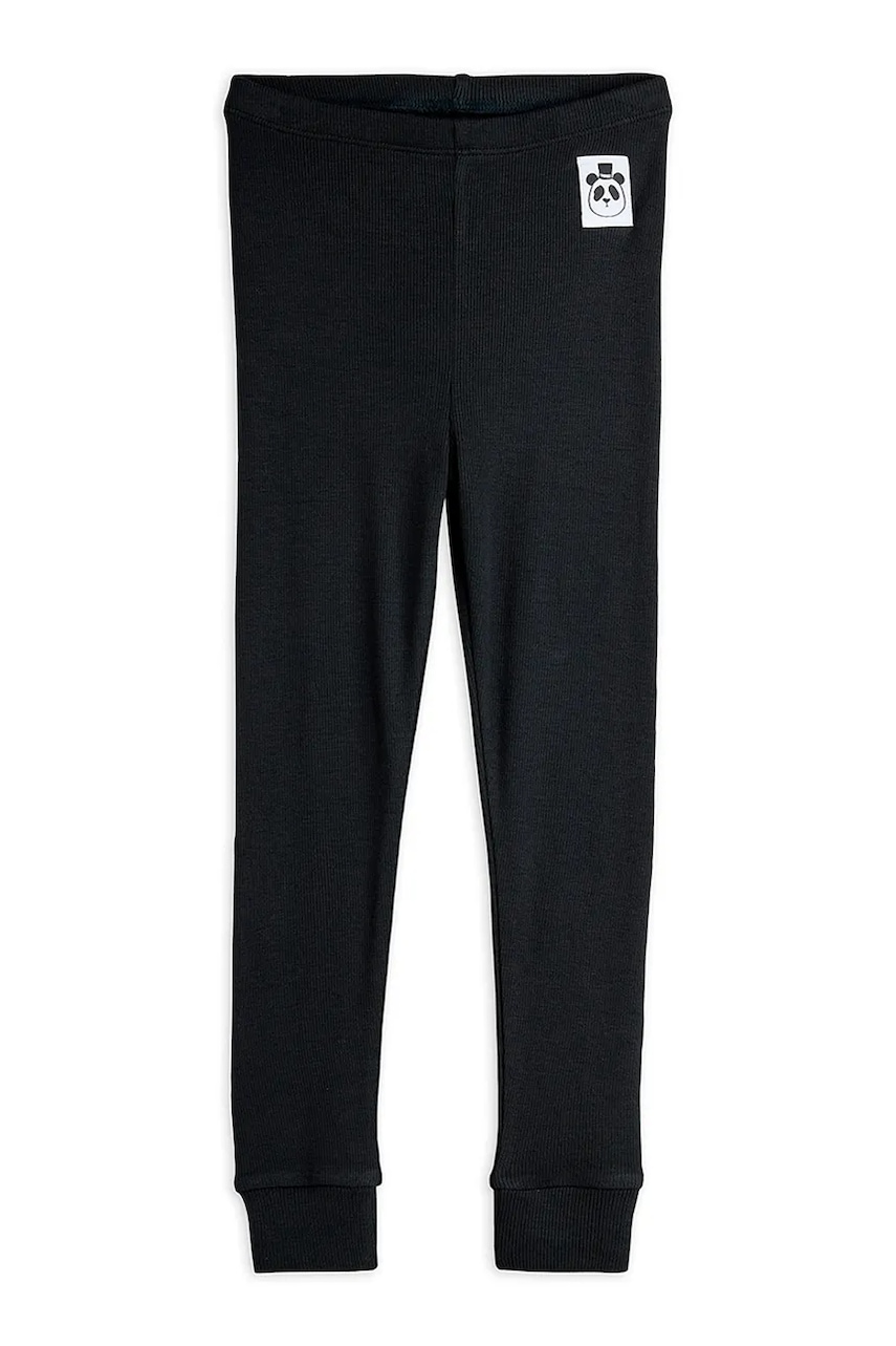 Mini Rodini leggins copii culoarea negru, uni, 11000327