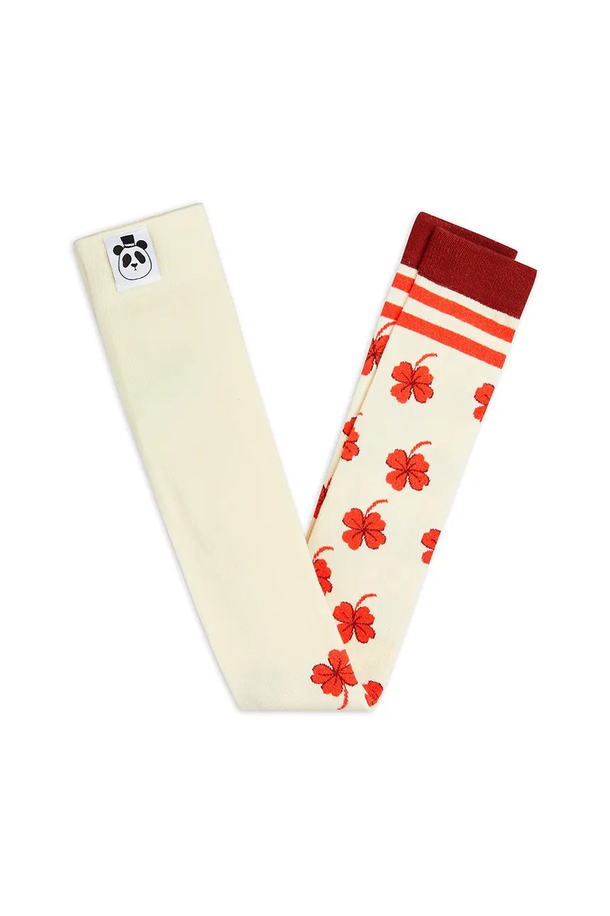 Levně Dětské punčocháče Mini Rodini Clover béžová barva, 25760123