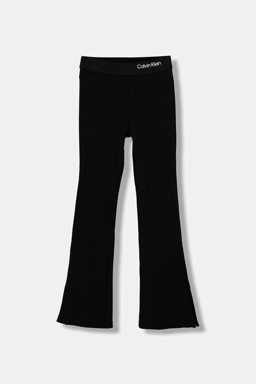 Levně Dětské legíny Calvin Klein Jeans černá barva, IG0IG03003