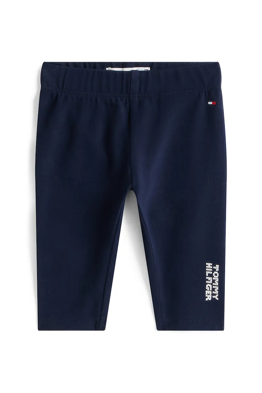 Levně Kojenecké legíny Tommy Hilfiger tmavomodrá barva, KN0KN02074