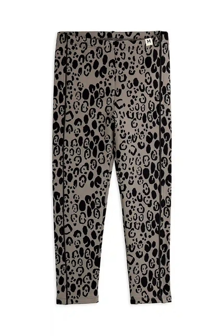 Mini Rodini cămașă din amestec de lână Leopard culoare gri model 25730127