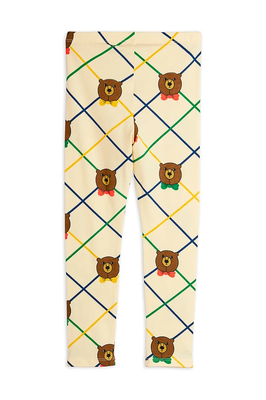 Детские леггинсы Mini Rodini Bear цвет бежевый узор 25730137