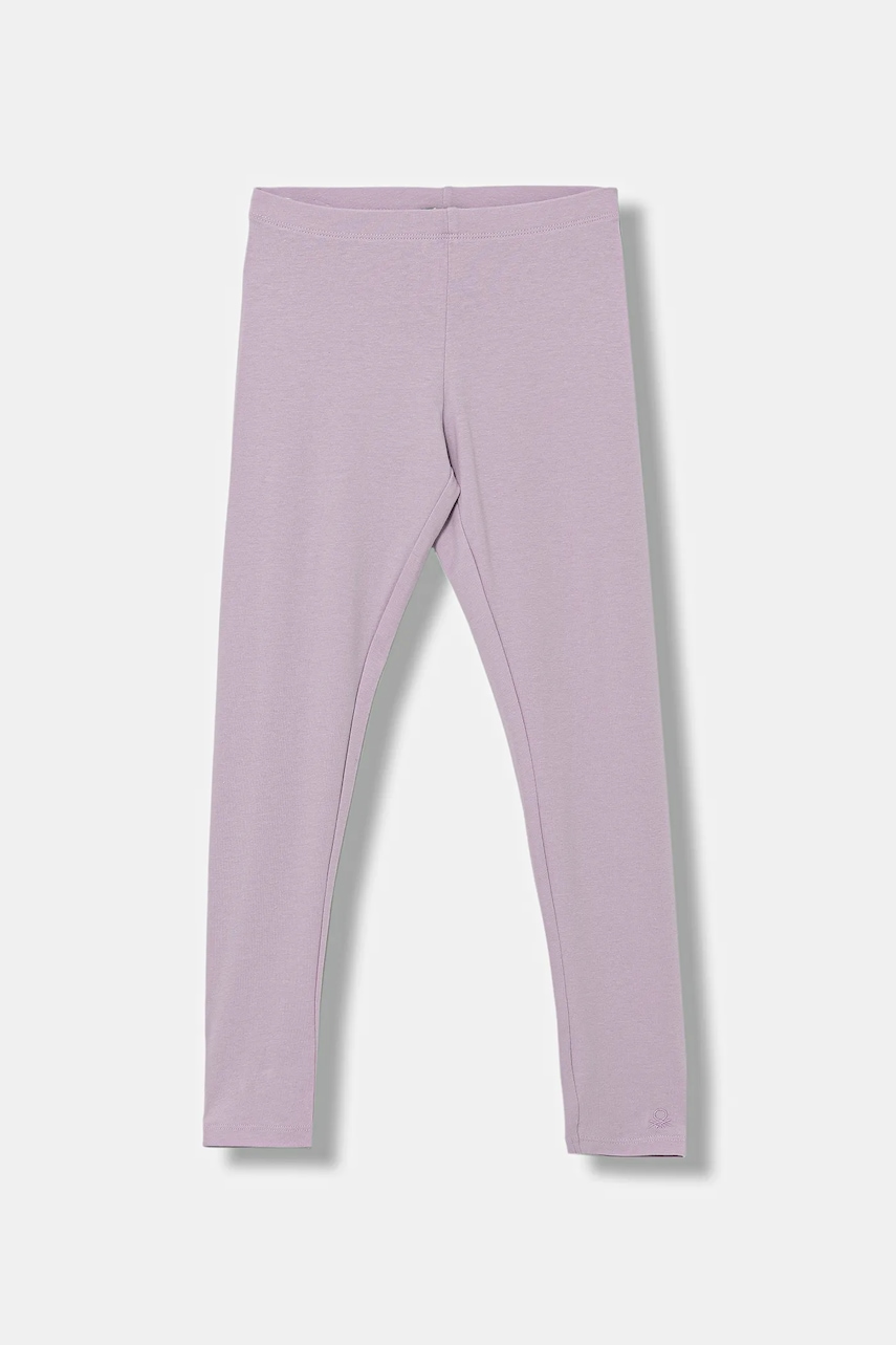 Levně Dětské legíny United Colors of Benetton fialová barva, 3MT1CF02G