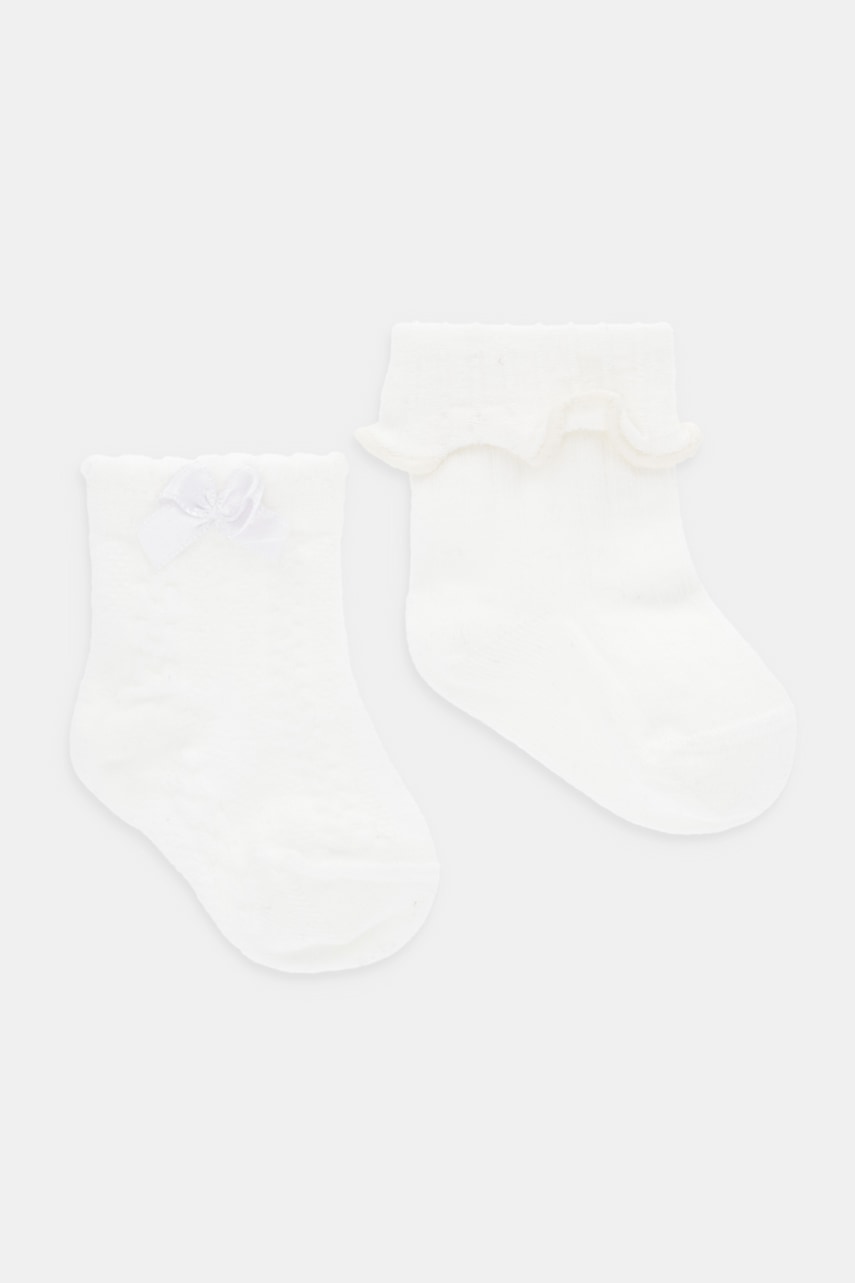United Colors of Benetton șosete copii 2-pack culoarea bej, 6AO5A7004