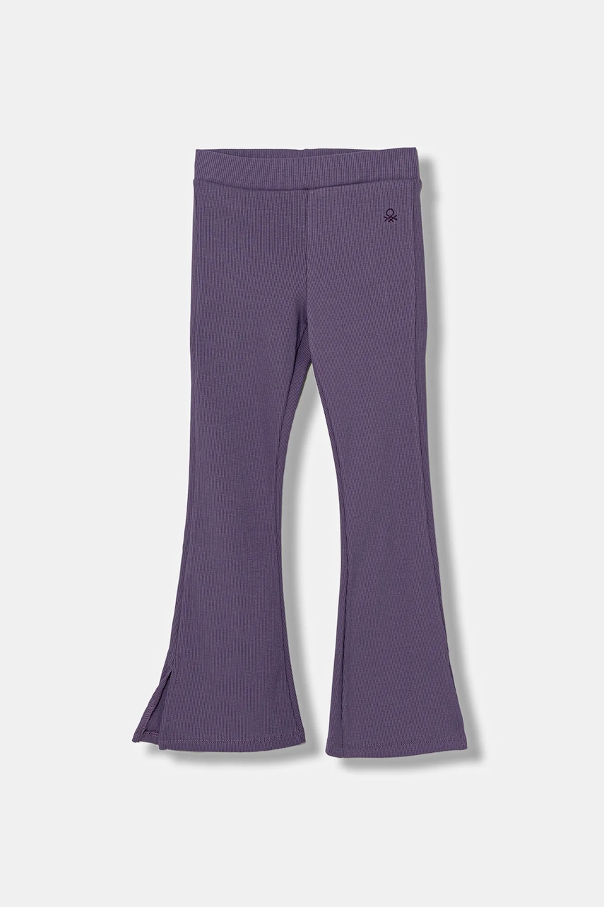 United Colors of Benetton leggins copii culoarea violet, uni, 32RICF06H