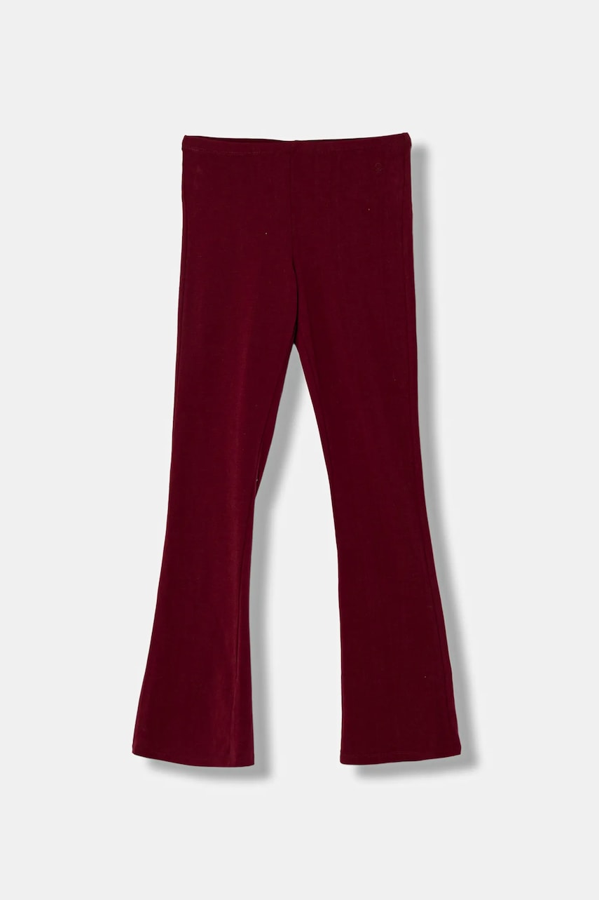 United Colors of Benetton leggins copii culoarea bordo, uni, 3DKECF037