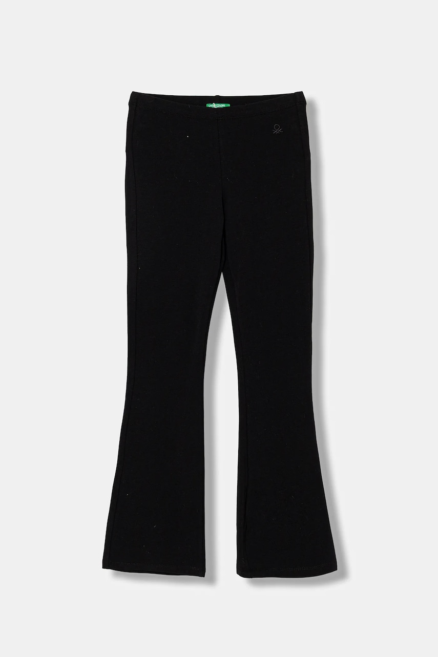 United Colors of Benetton leggins copii culoarea negru, uni, 3DKECF037