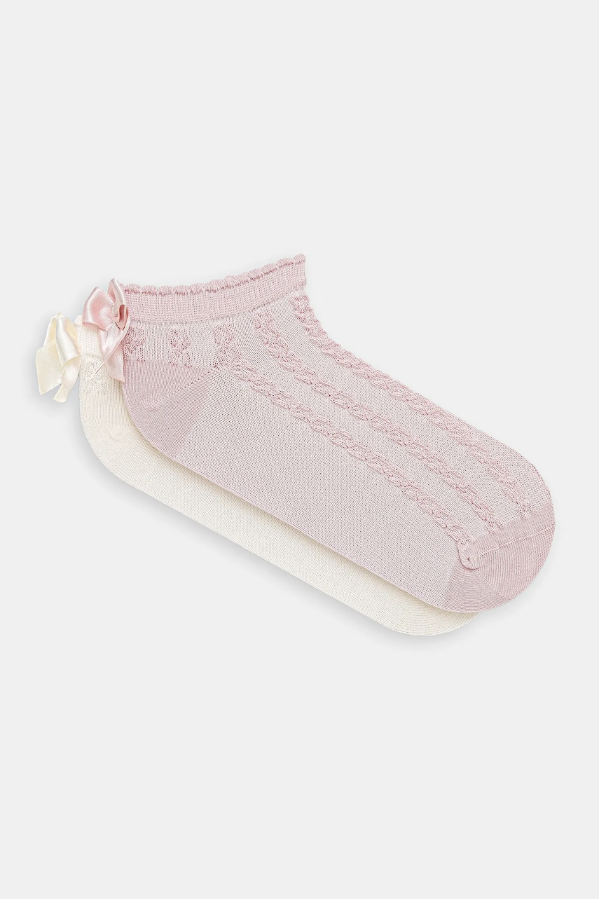 Levně Dětské ponožky United Colors of Benetton 2-pack béžová barva, 6AO307049