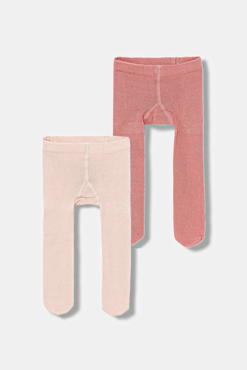 United Colors of Benetton colanți pentru bebelusi 2-pack culoarea roz, 6AO3A7008