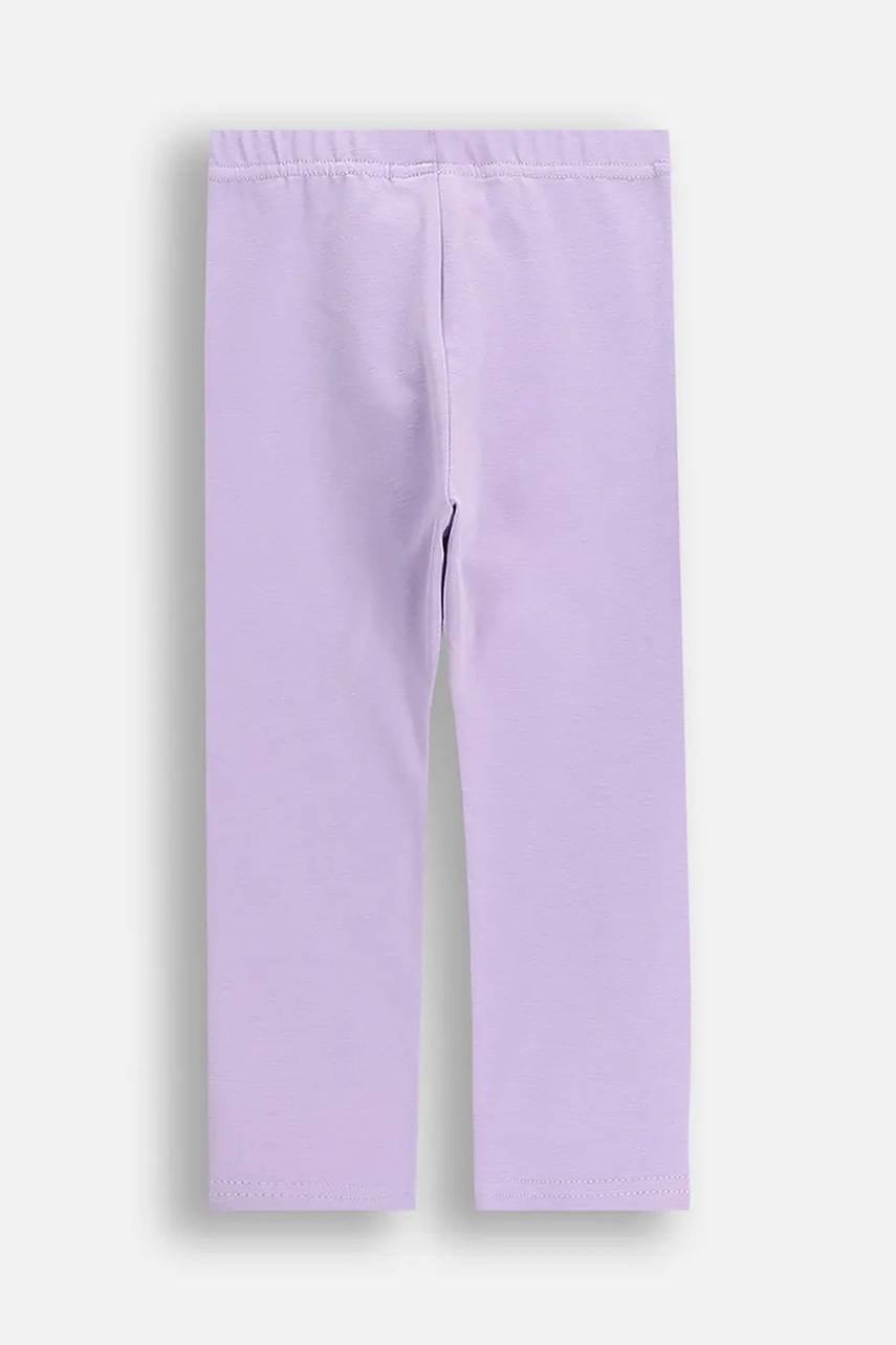 Леггинсы для младенцев Coccodrillo цвет фиолетовый однотонная HAPPY PUPPY GIRL NEWBORN