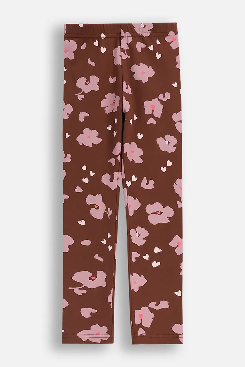 Coccodrillo leggins copii culoarea maro, cu model, CRAFT PUNK GIRL KIDS