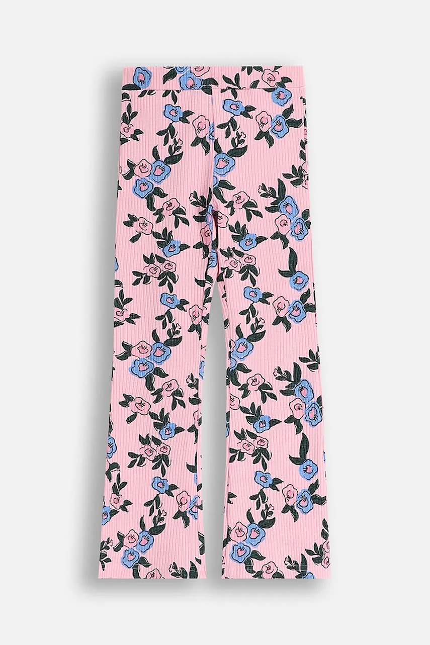 Coccodrillo pantaloni de trening pentru copii culoarea roz, cu imprimeu, FROSTING PUDDLE GIRL KIDS