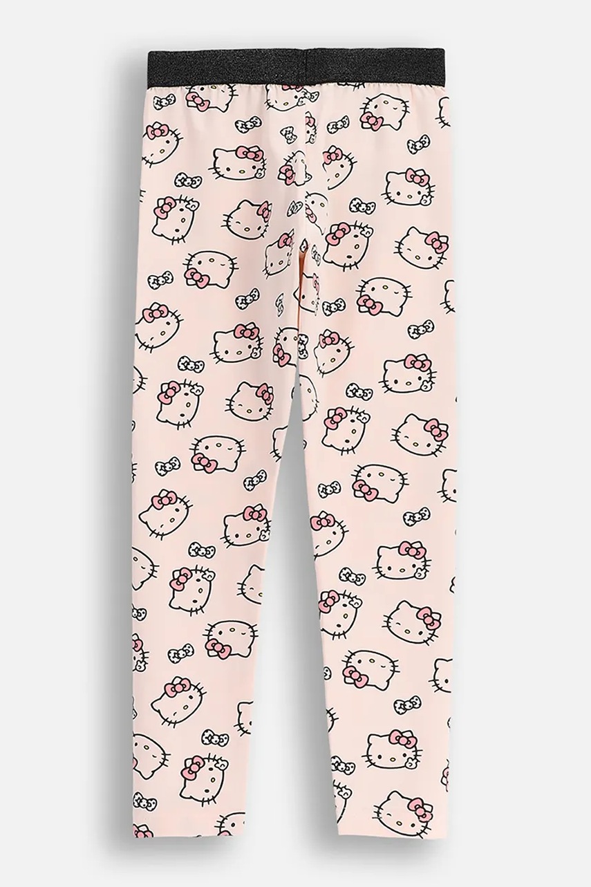 Детские леггинсы с хлопком Coccodrillo цвет розовый узор LICENCE GIRL