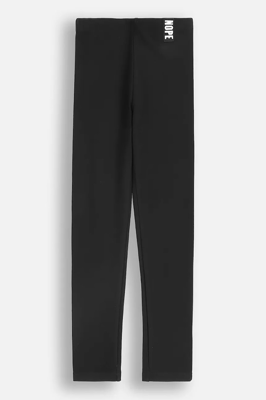 Coccodrillo leggins copii culoarea negru, cu model, RAVE GIRL JUNIOR
