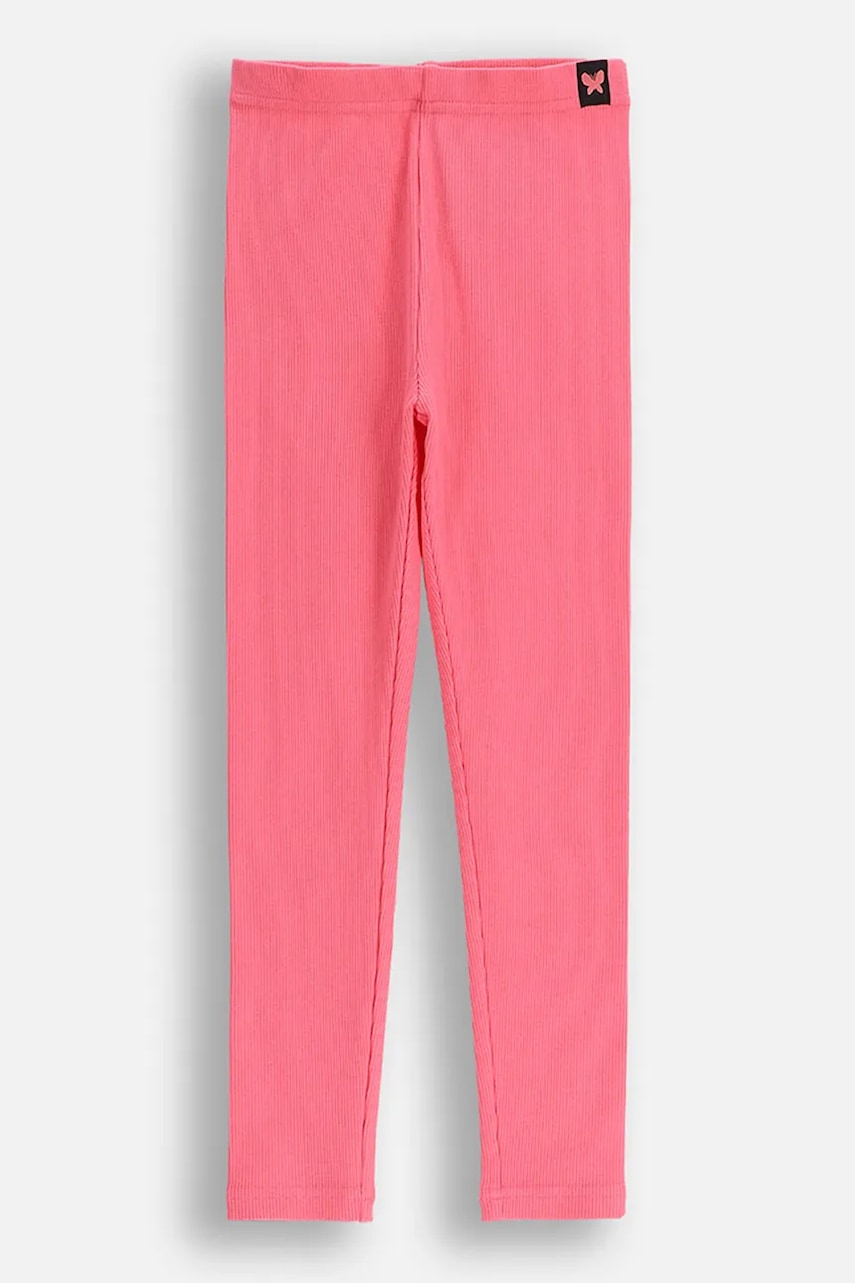 Coccodrillo colanți de bumbac pentru copii culoarea roz, uni, RAVE GIRL KIDS