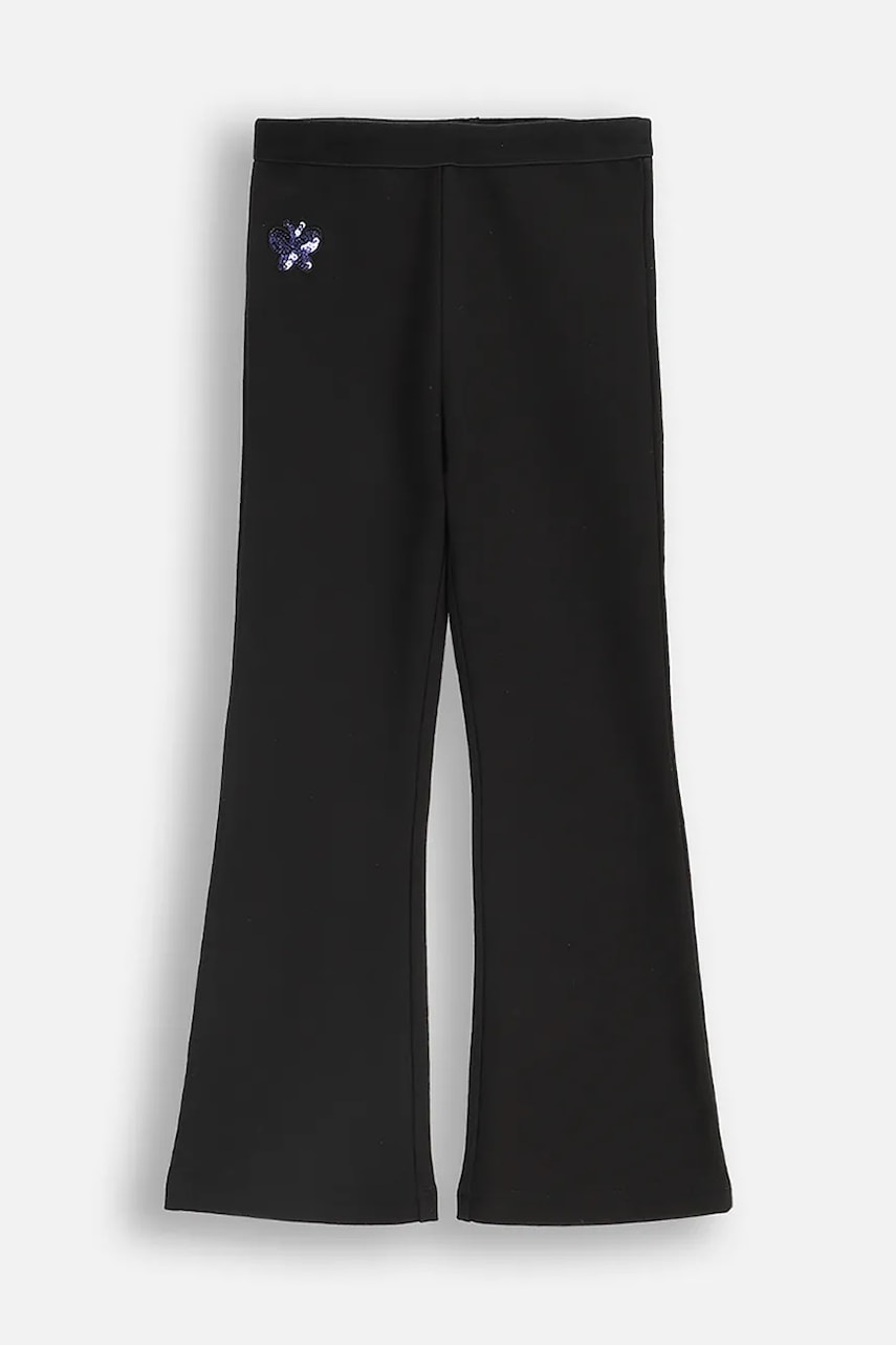 Coccodrillo colanți de bumbac pentru copii culoarea negru, cu imprimeu, RAVE GIRL KIDS