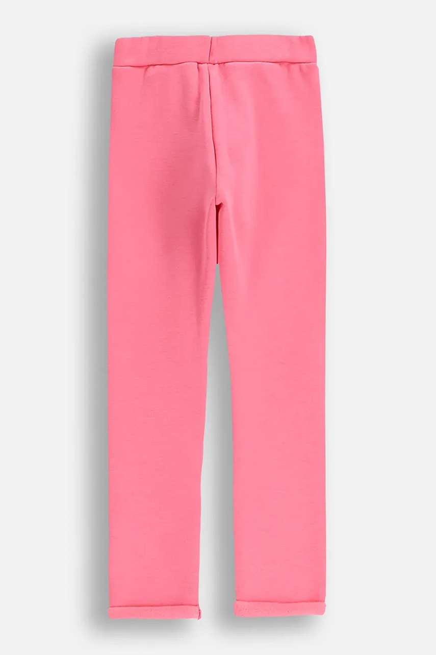 Детские леггинсы Coccodrillo цвет розовый с принтом CRAFT PUNK GIRL KIDS