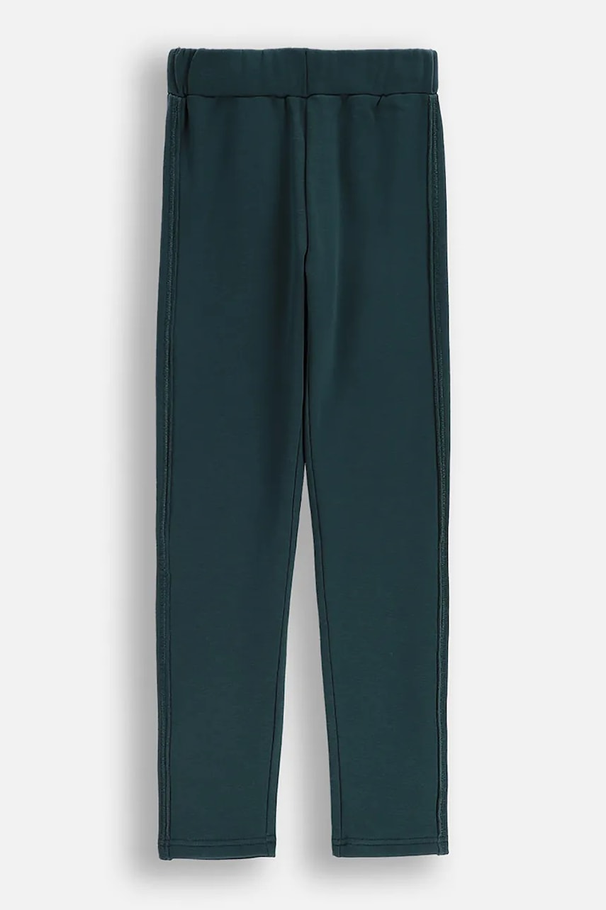 Coccodrillo leggins copii culoarea verde, uni, FABOLOUS GIRL JUNIOR