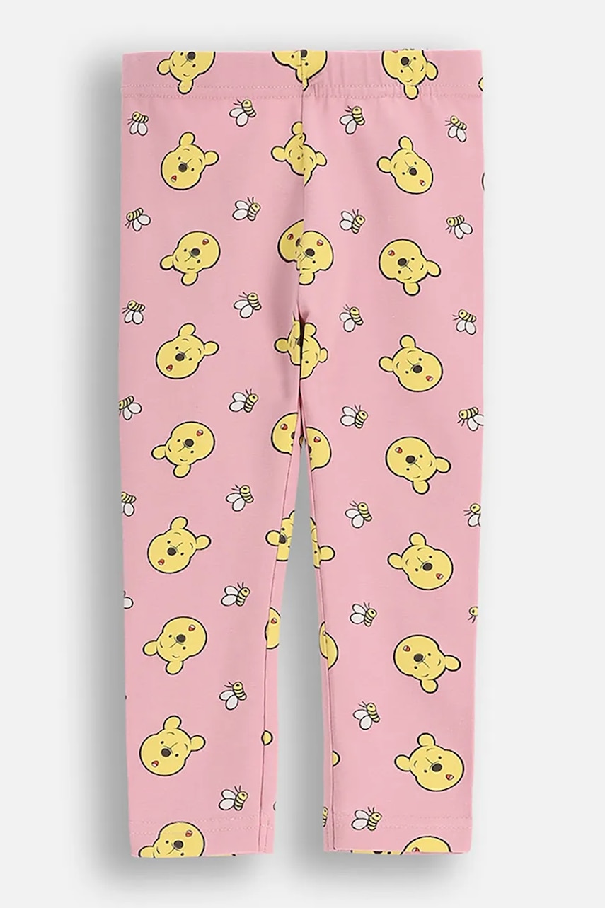 Coccodrillo colanți de bumbac pentru bebeluși culoarea roz, cu imprimeu, LICENCE GIRL