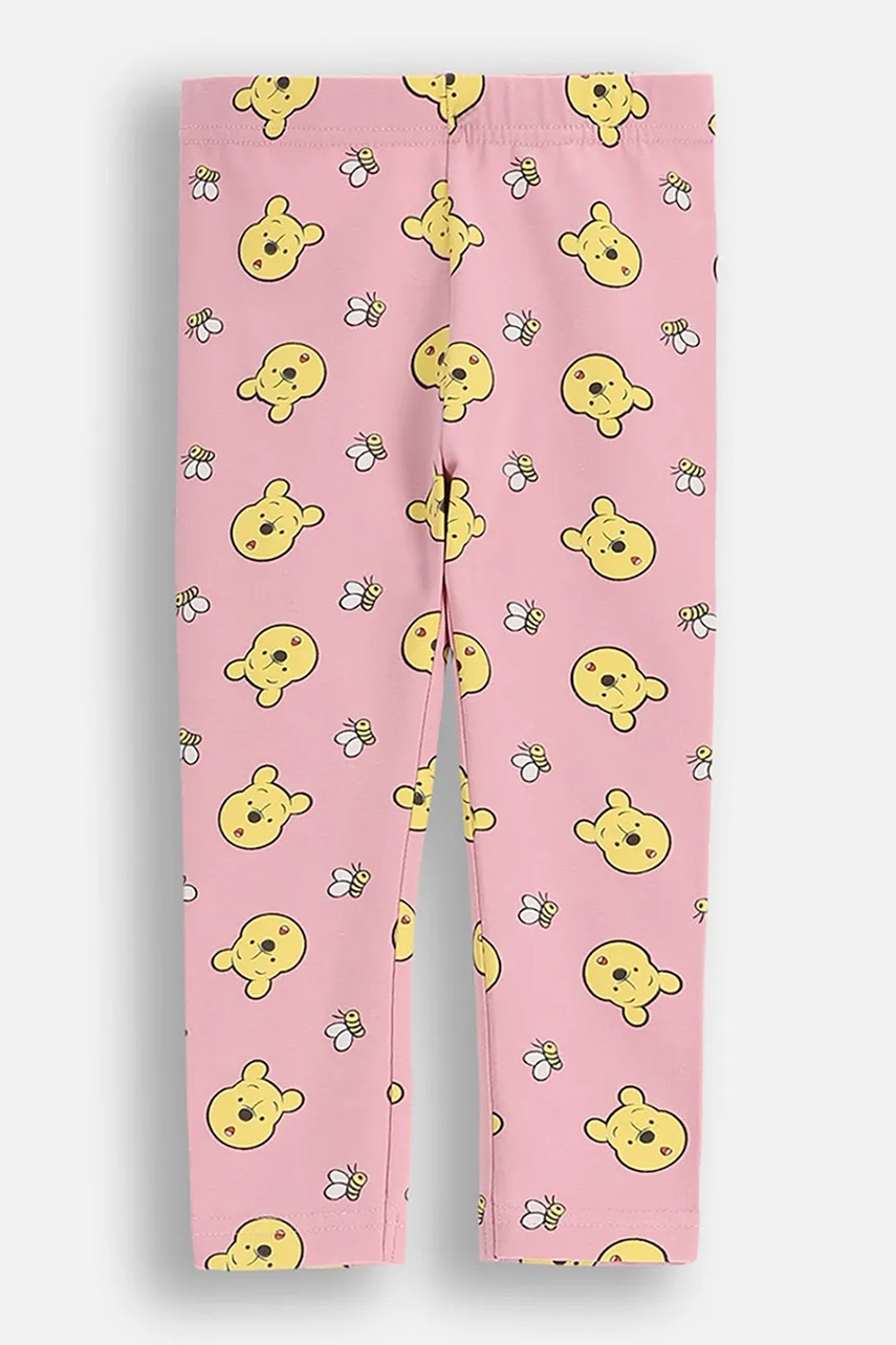 Coccodrillo colanți de bumbac pentru bebeluși culoarea roz, cu imprimeu, LICENCE GIRL