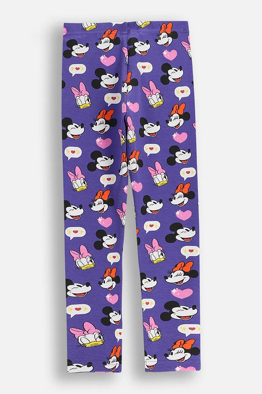 Детские леггинсы Coccodrillo цвет фиолетовый узор LICENCE GIRL