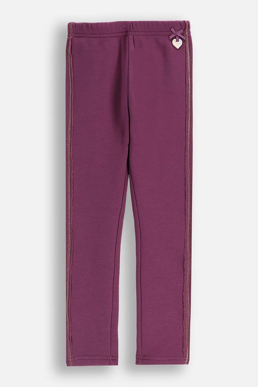 Coccodrillo leggins copii culoarea violet, uni, WINTER COSY GRIL KIDS