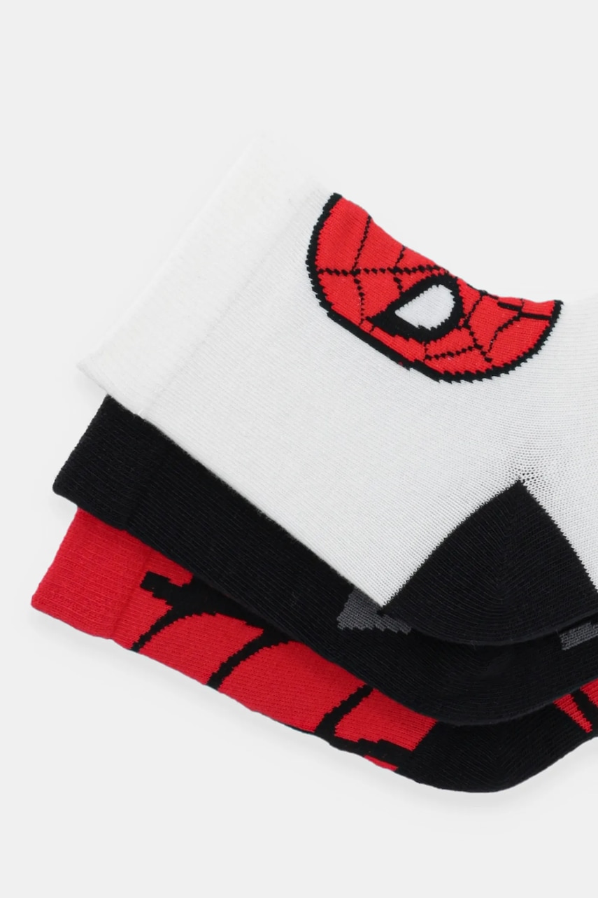 Детские носки adidas Performance Marvel 3 шт цвет красный JM1827 Детские носки adidas Performance Marvel 3 шт цвет красный JM1827
