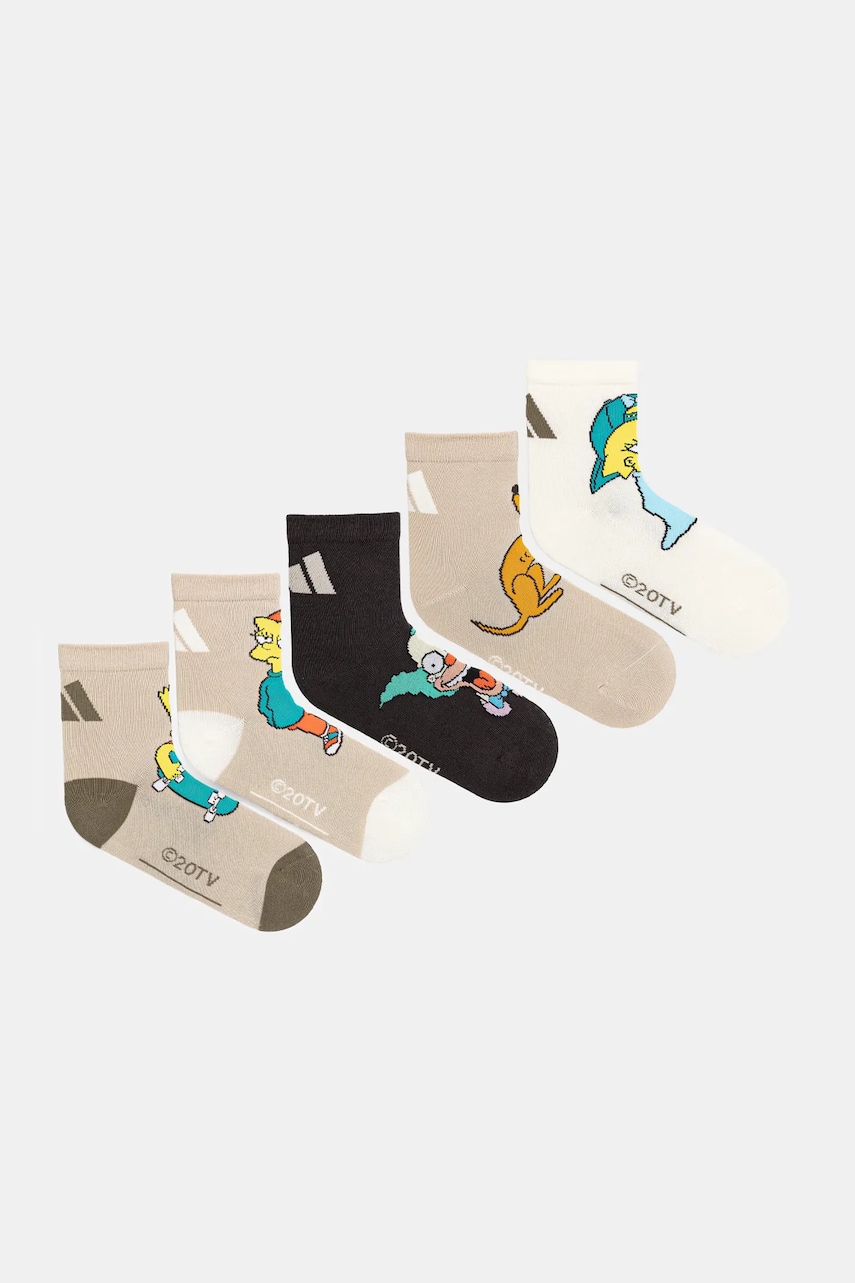 Levně Dětské ponožky adidas Performance 5-pack béžová barva, JM4473