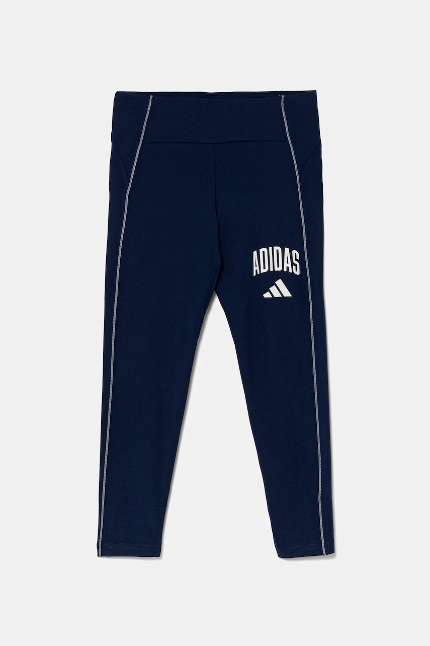 Детские леггинсы adidas цвет синий однотонные JM5937 Детские леггинсы adidas цвет синий однотонные JM5937