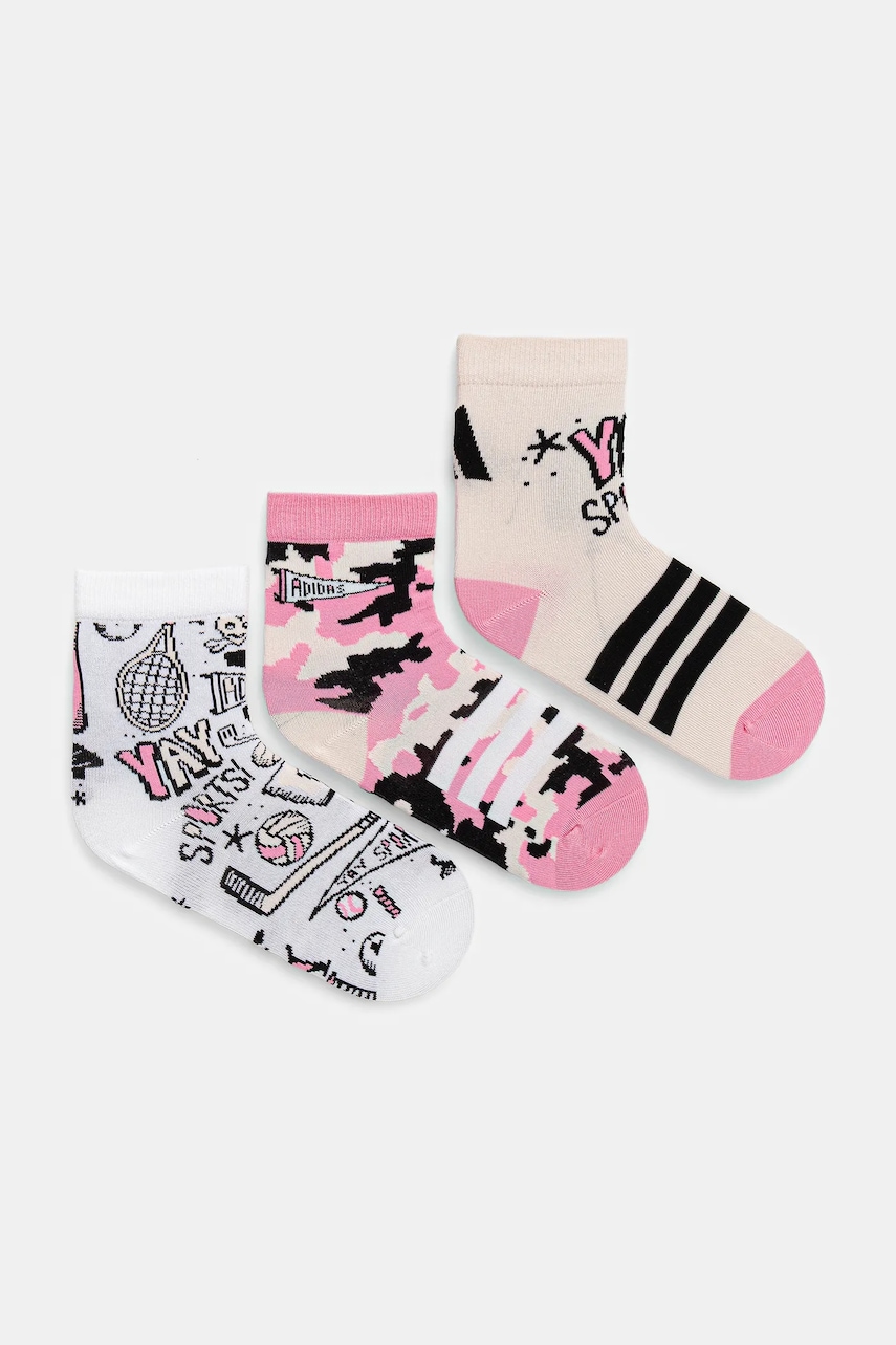 adidas Performance șosete copii 3-pack culoarea roz, JX1424
