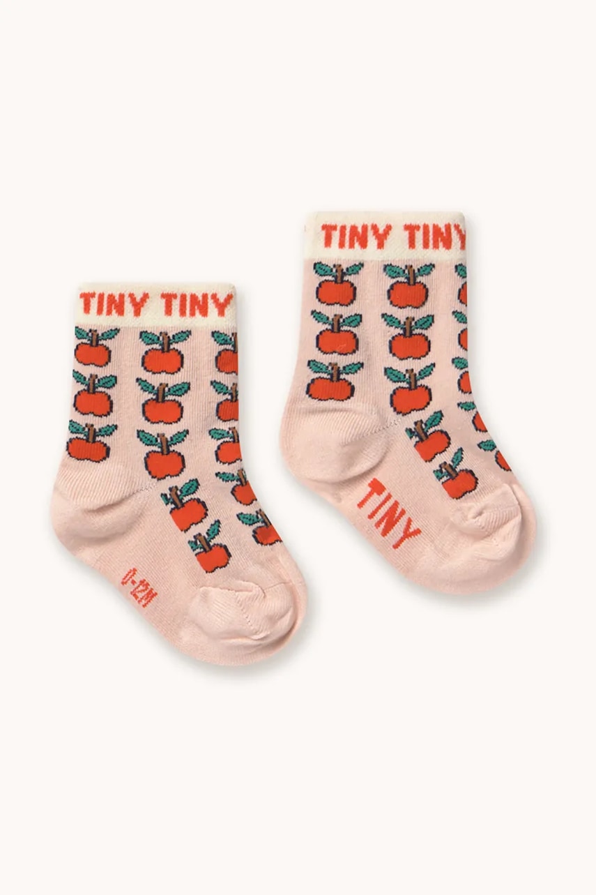 Носки для младенцев Tinycottons APPLES MEDIUM SOCKS цвет розовый AW25-497 Носки для младенцев Tinycottons APPLES MEDIUM SOCKS цвет розовый AW25-497