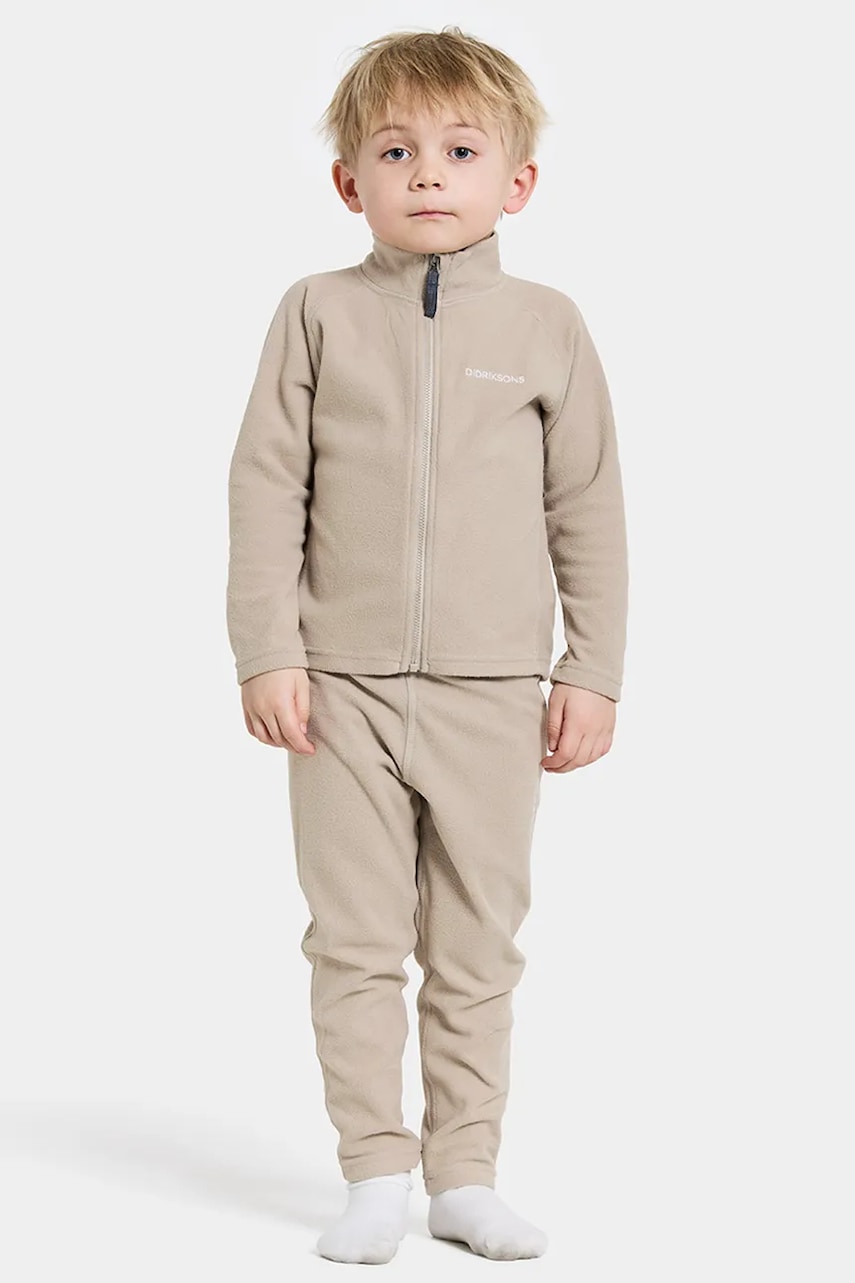 Levně Kalhoty Didriksons MONTE KIDS PANTS 9 béžová barva, 505027