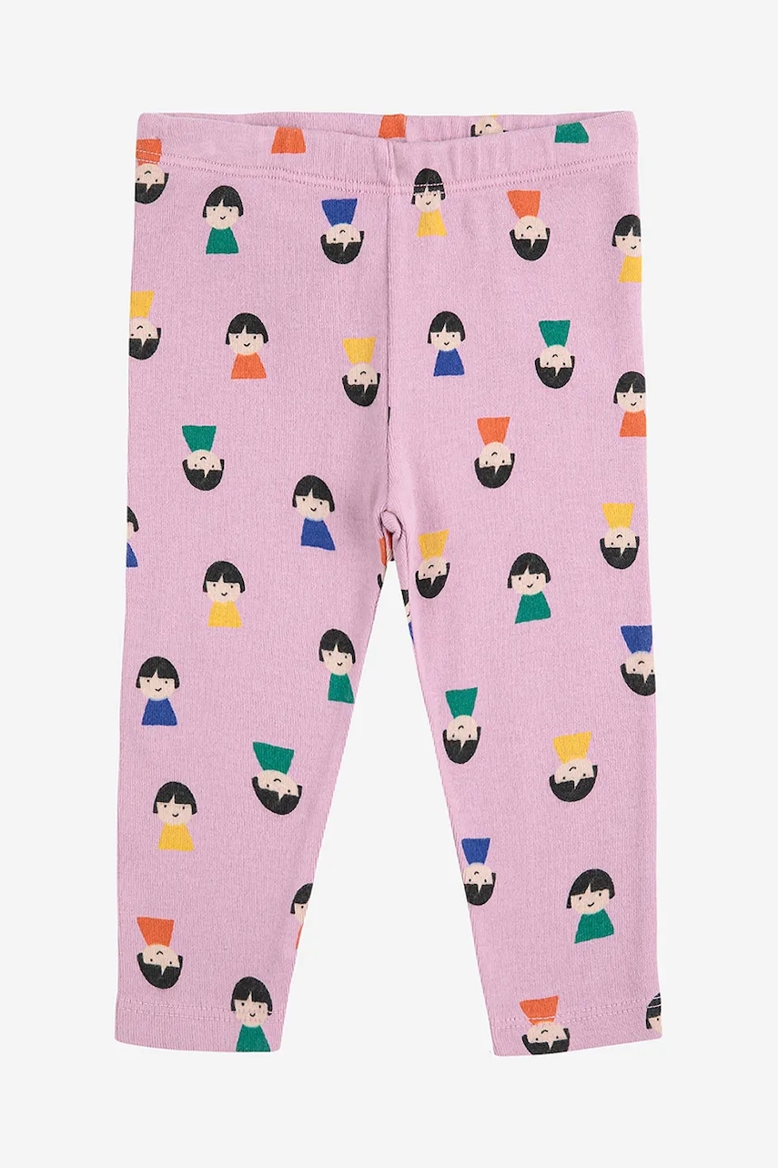 Bobo Choses leggins bebe Game Pawns culoarea violet, cu imprimeu, 225AB064