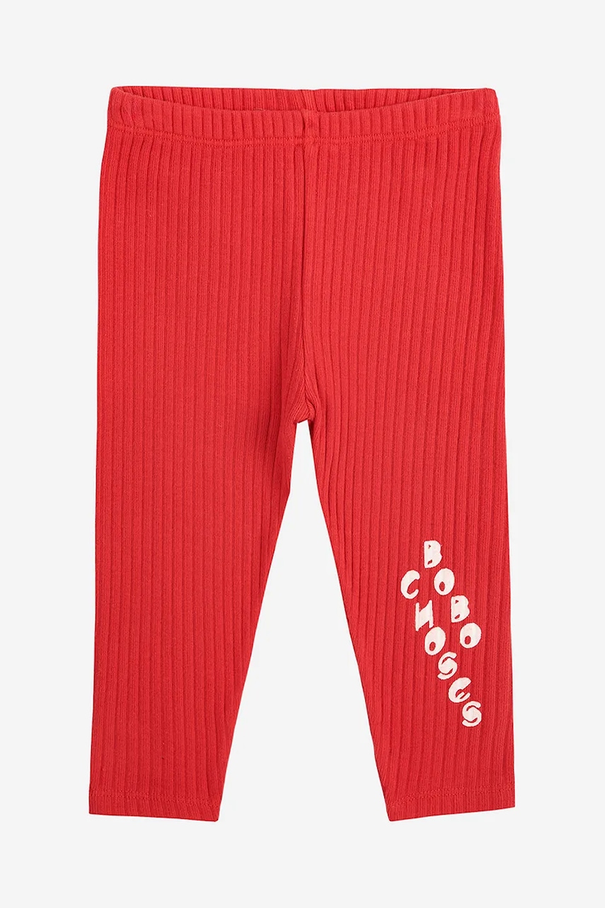 Bobo Choses leggins bebe culoarea roșu, cu imprimeu, 225AB070