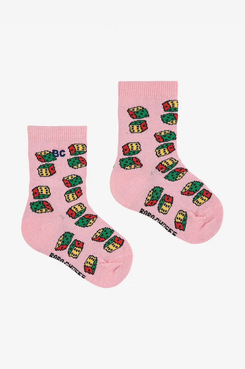 Bobo Choses șosete copii Dices culoarea roz, 225AH033 Bobo Choses șosete copii Dices culoarea roz, 225AH033