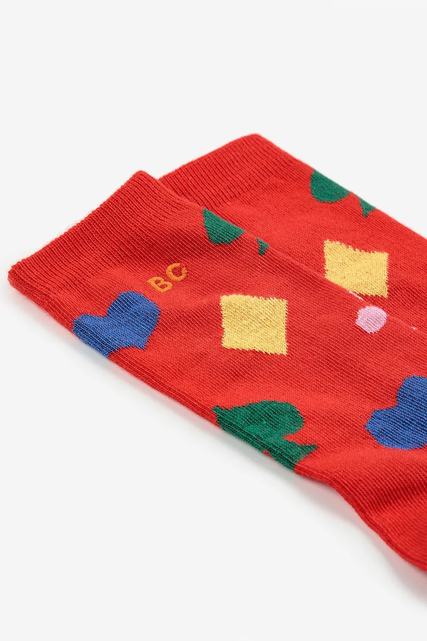 Детские носки Bobo Choses Joker цвет красный 225AH038 Детские носки Bobo Choses Joker цвет красный 225AH038
