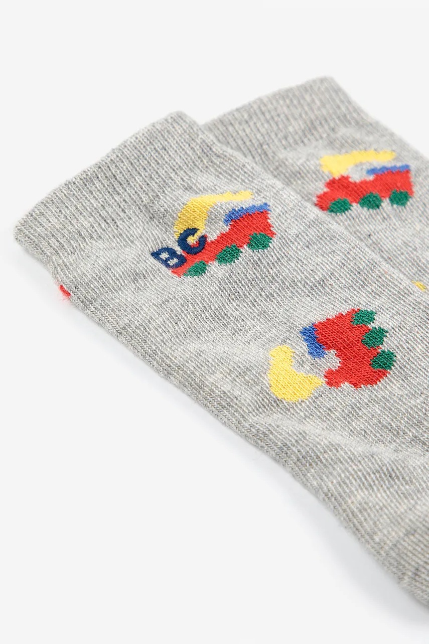 Детские носки Bobo Choses цвет серый 225AH040 Детские носки Bobo Choses цвет серый 225AH040
