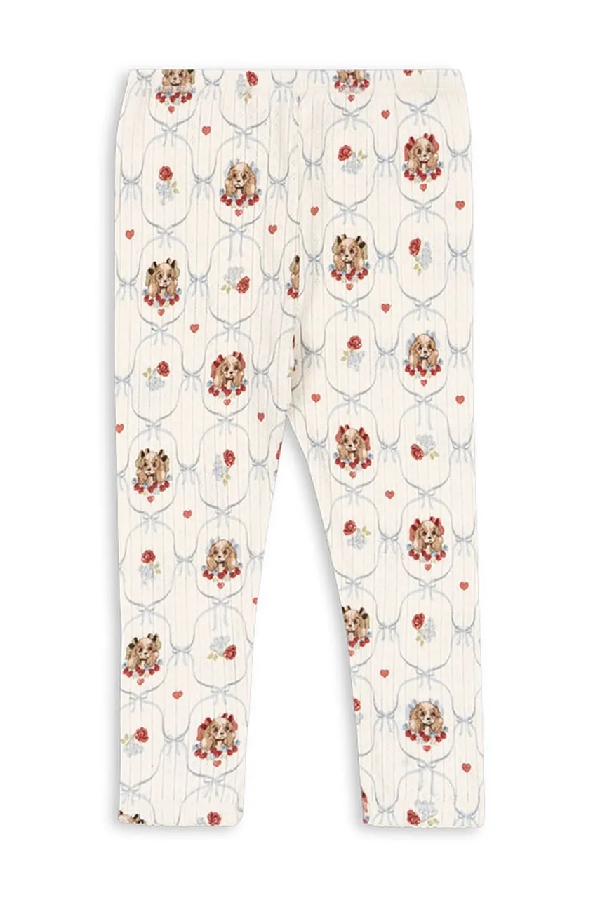 Детские хлопковые леггинсы Konges Sløjd MINNIE PANTS GOTS цвет бежевый узор KS103922 Детские хлопковые леггинсы Konges Sløjd MINNIE PANTS GOTS цвет бежевый узор KS103922