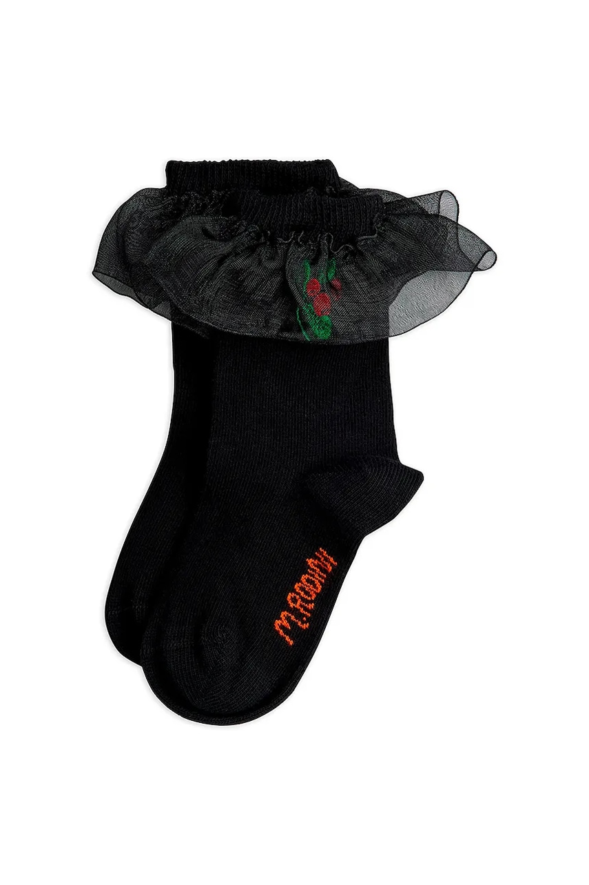Levně Dětské ponožky Mini Rodini Lingonberries černá barva, 25760130