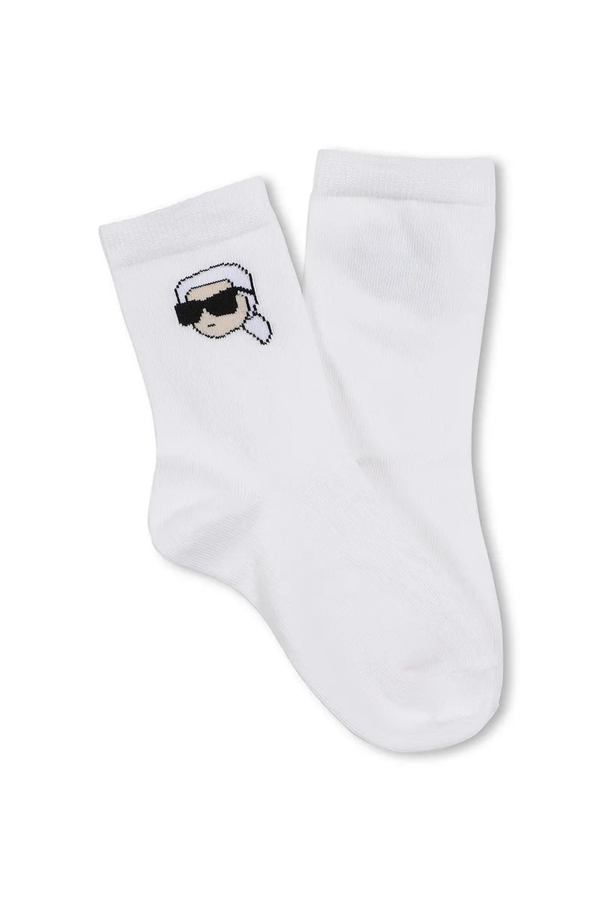 Детские носки Karl Lagerfeld 2 шт цвет белый Z31016 Детские носки Karl Lagerfeld 2 шт цвет белый Z31016