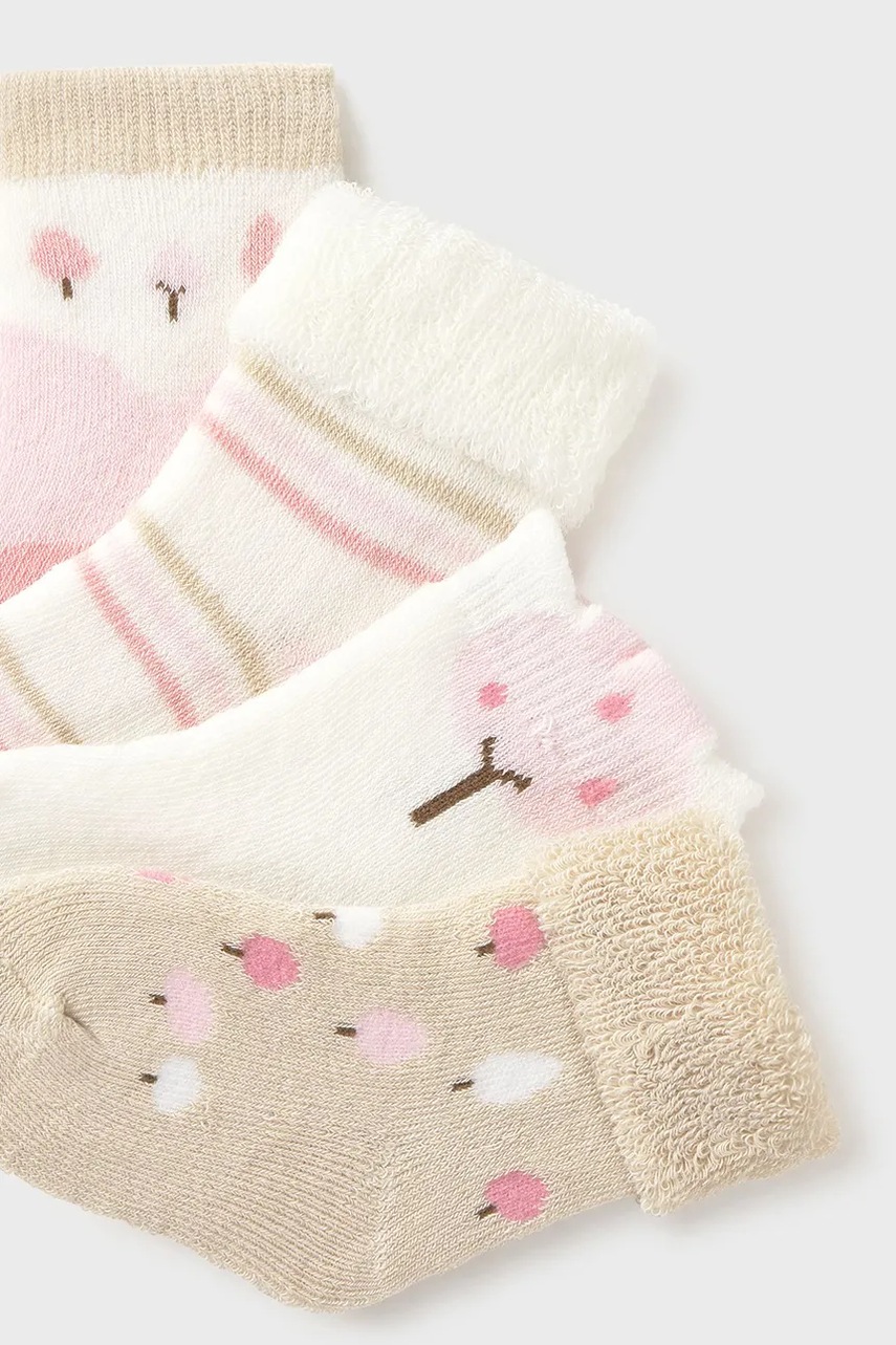 Детские носки Mayoral Newborn 4 шт цвет розовый 9917